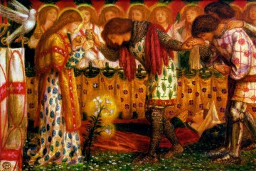 Sir Galahad Hermandad Prerrafaelita Dante Gabriel Rossetti Pinturas al óleo